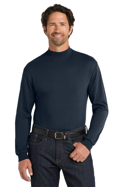Interlock Knit Mock Turtleneck