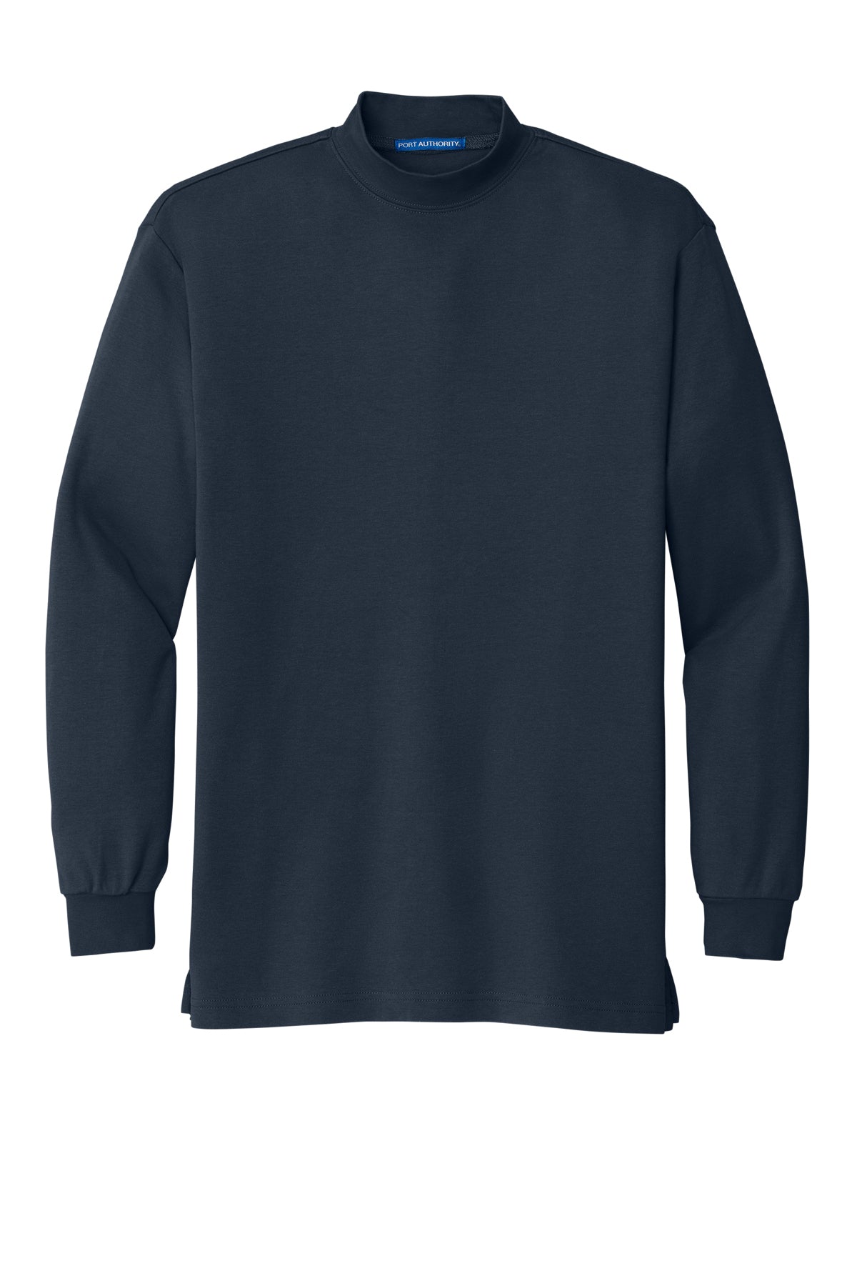 Interlock Knit Mock Turtleneck