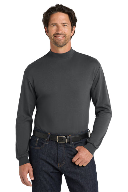 Interlock Knit Mock Turtleneck