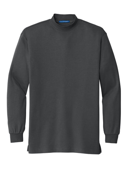 Interlock Knit Mock Turtleneck