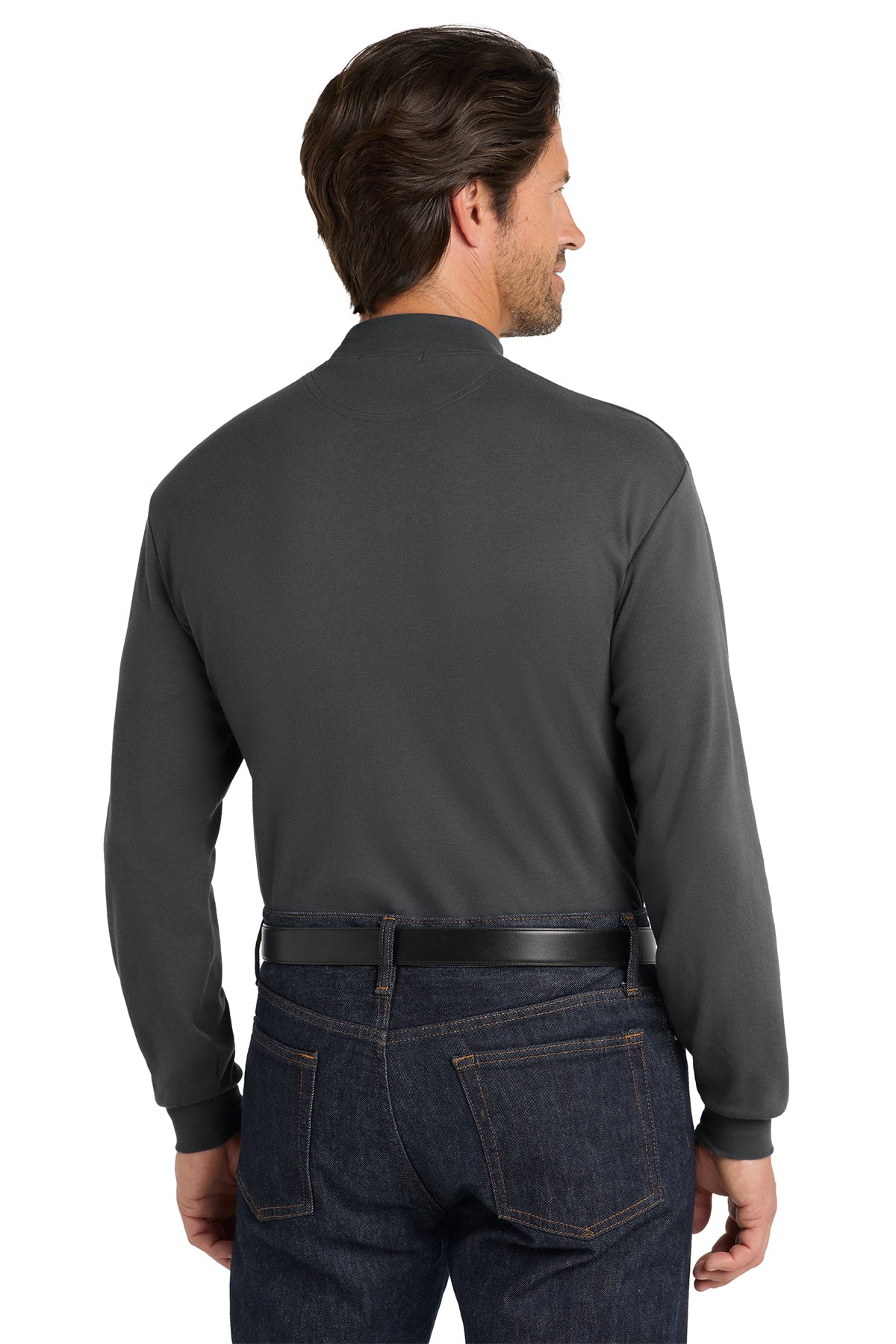 Interlock Knit Mock Turtleneck