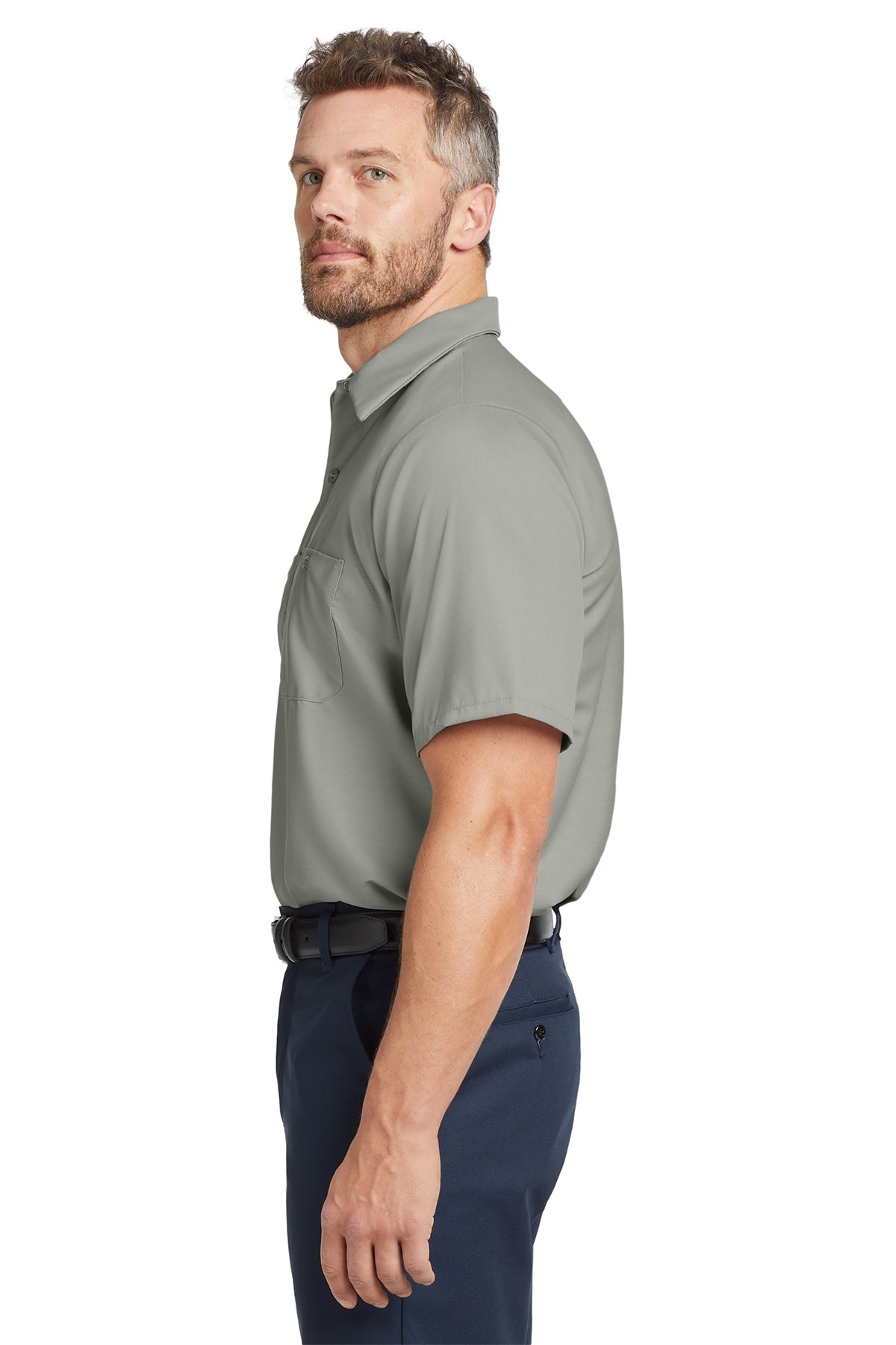 Short Sleeve Button Up Work Shirt