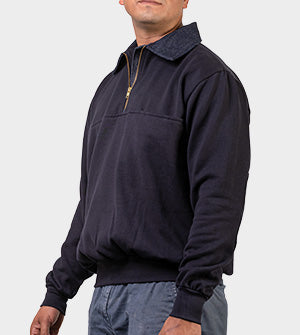 Custom Firefighter Classic Denim Quarter Zip Job Shirt