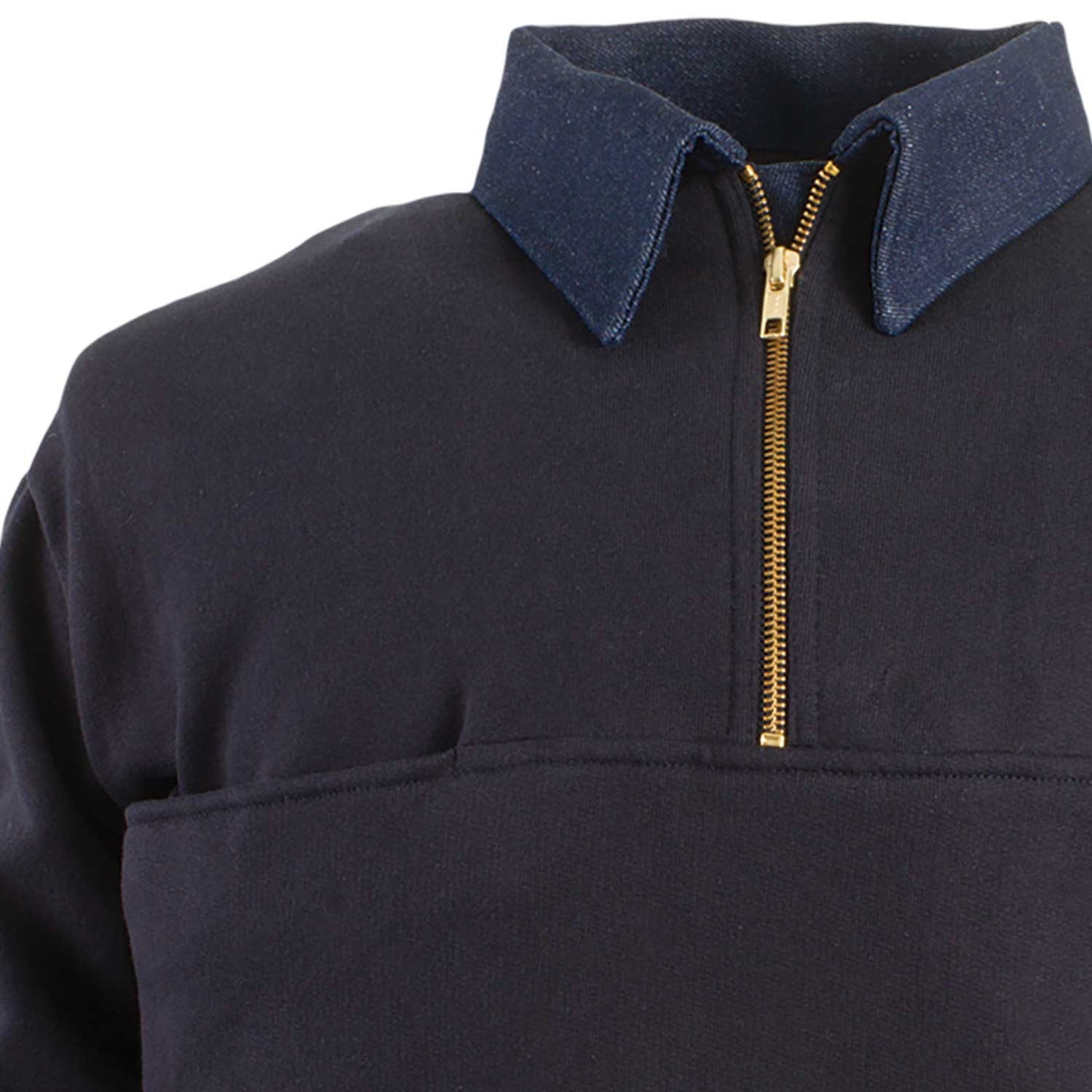 Custom Firefighter Classic Denim Quarter Zip Job Shirt