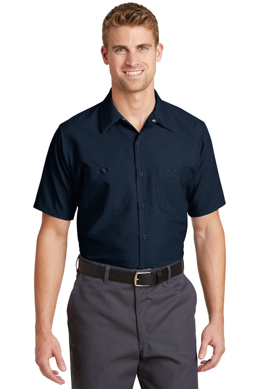 Red Kap SP24 Short Sleeve Industrial Work Shirt in Navy front
